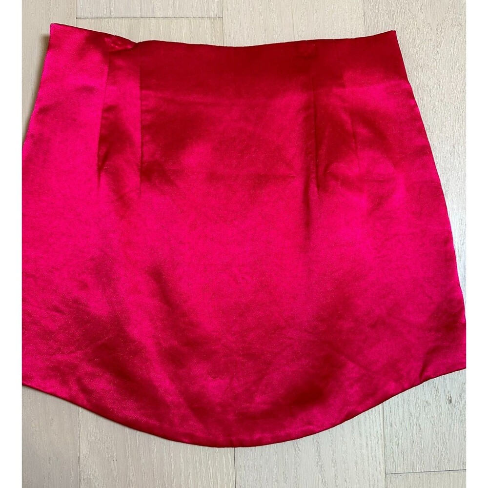 Zara Hot Fuschia Mini Skirt Off Duty Model Chic 80s Maximal Glam Blokette S